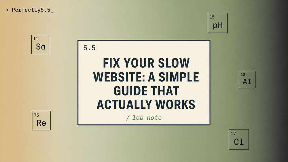 Fix Your Slow Website: A Simple Guide That Actually Works