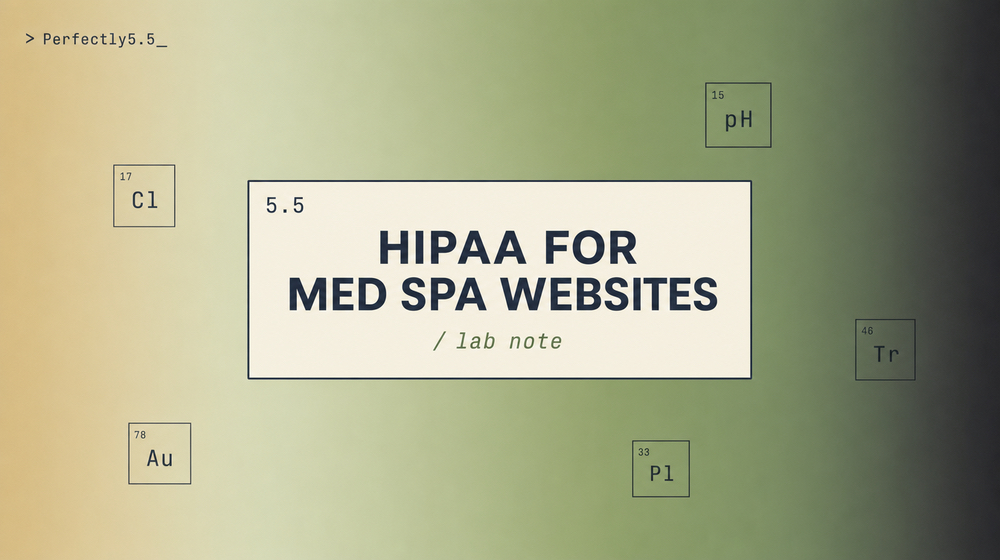 HIPAA for Med Spa Websites: What You Need to Know